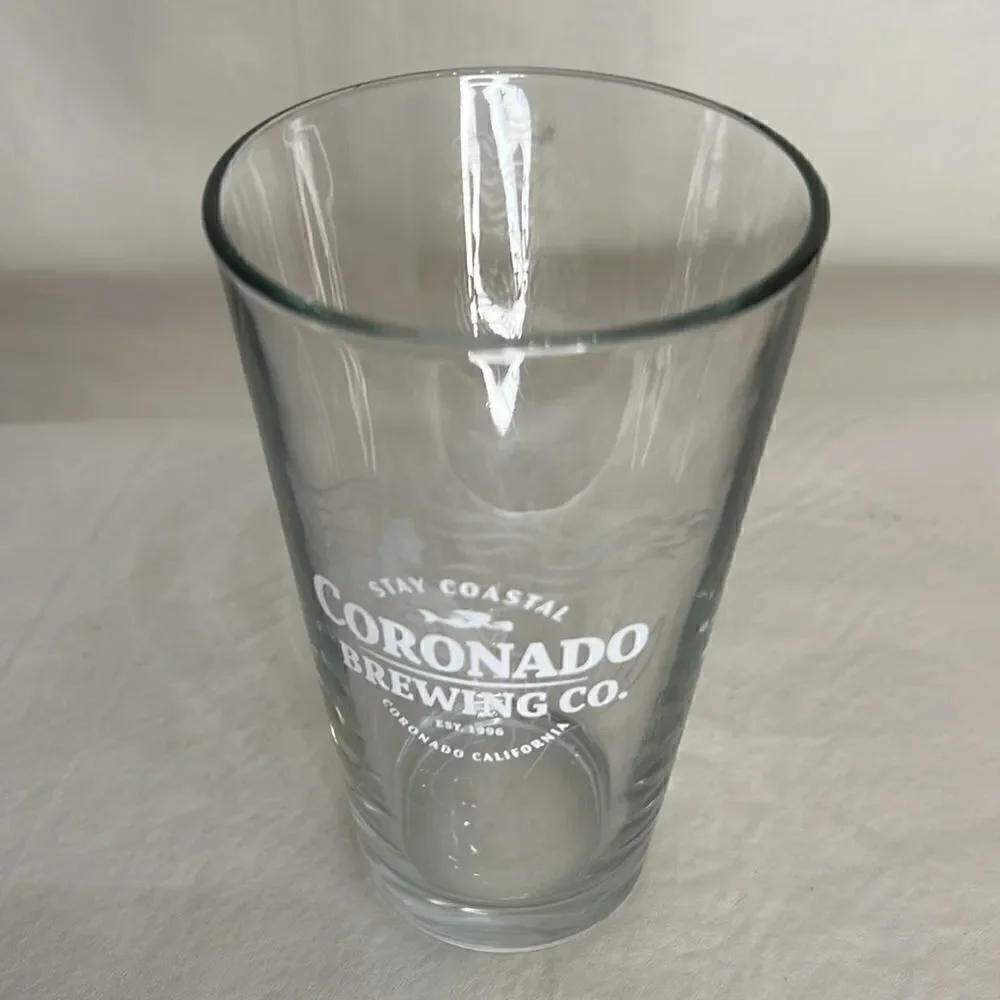 Coronado Brewing Stay Coastal California 16 Oz Beer Drinking Glass 5 3/4 In Tall